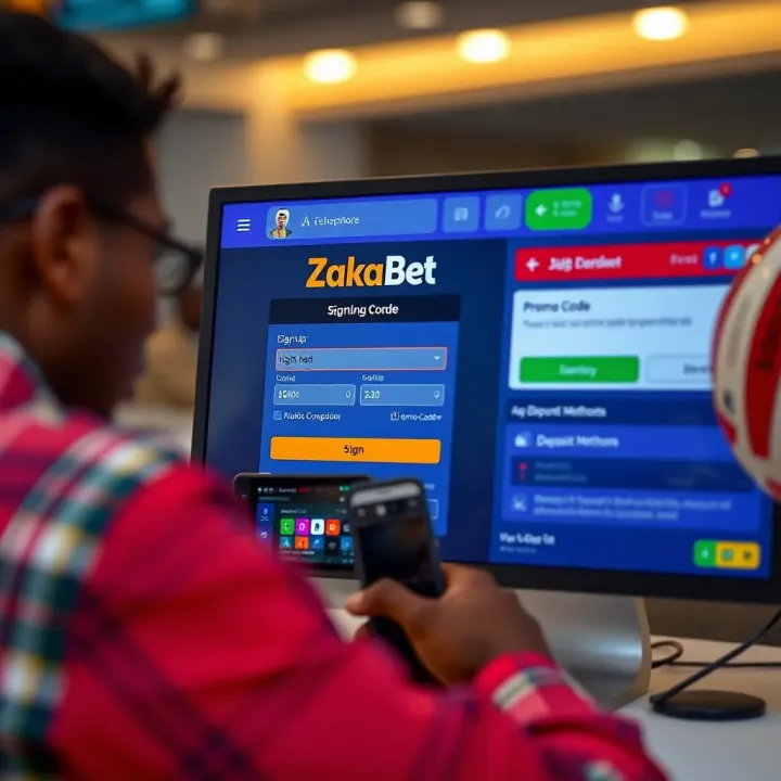 Unlocking Value with Zakabet Promo Codes in Nigeria A digital screen displaying Zakabet promo codes with Nigerian currency symbols