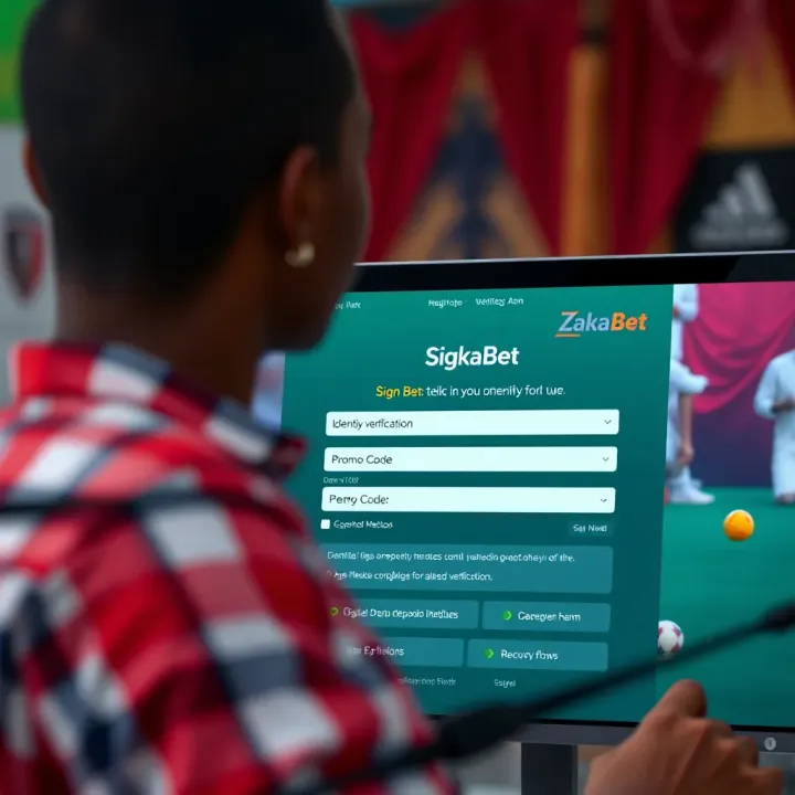 User entering login credentials on Zakabet Nigeria online platform