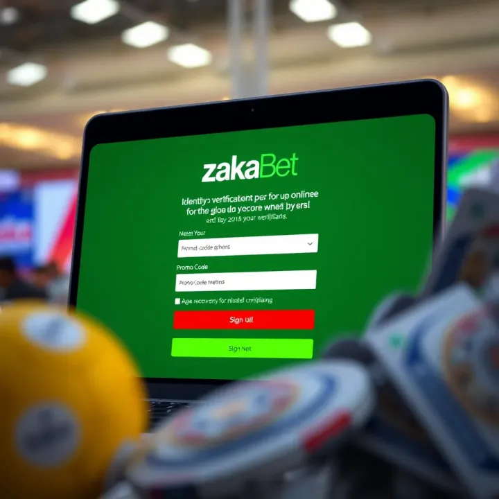 User managing account settings on Zakabet platform on a laptop