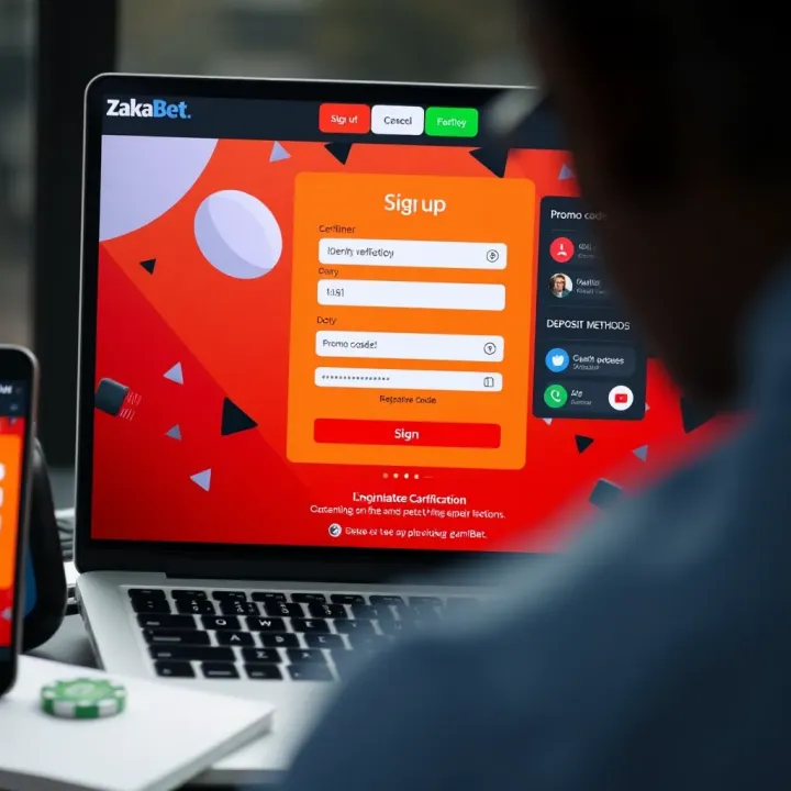 Mobile phone displaying Zakabet app with confirmation message