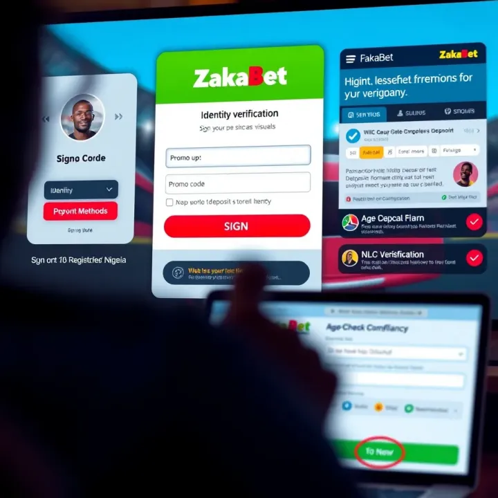 Zakabet Account Verification and Security Measures Secure login interface on website with emphasis on account verification and security