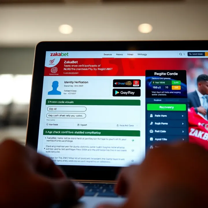 Mobile device displaying Zakabet APK interface with betting options