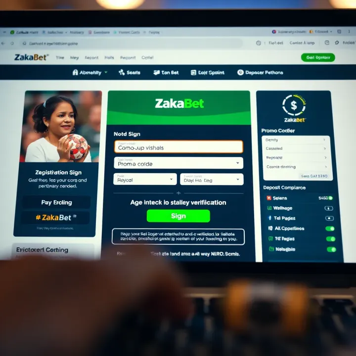 Completing the Zakabet Mobile Registration Form User filling out a mobile registration form on a smartphone with a clear interface and visible input fields